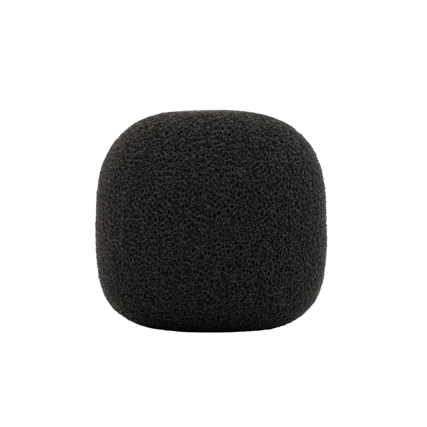 Black round microphone foam windscreen