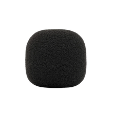 Black round microphone foam windscreen