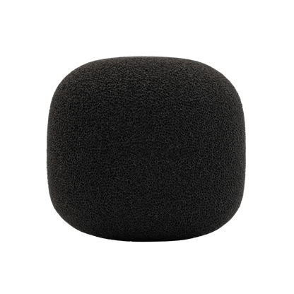 Black round microphone foam windscreen for pencil microphones
