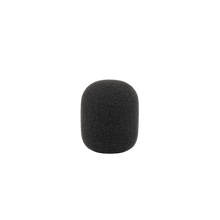 Shotgun microphone foam windscreen, dark gray, rounded cylinder