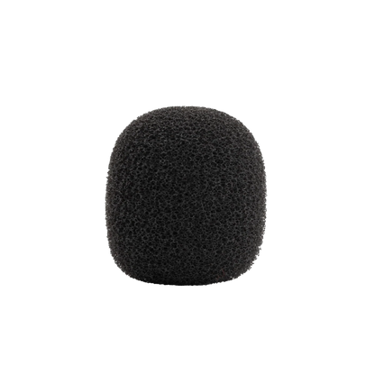 Round foam windscreen for lavalier microphones, black (medium)