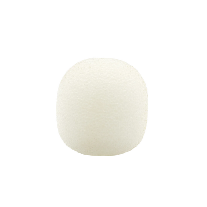 Small white foam windscreen ball, textured porous surface