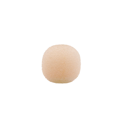 Round foam windscreen for lavalier microphones, beige (small)