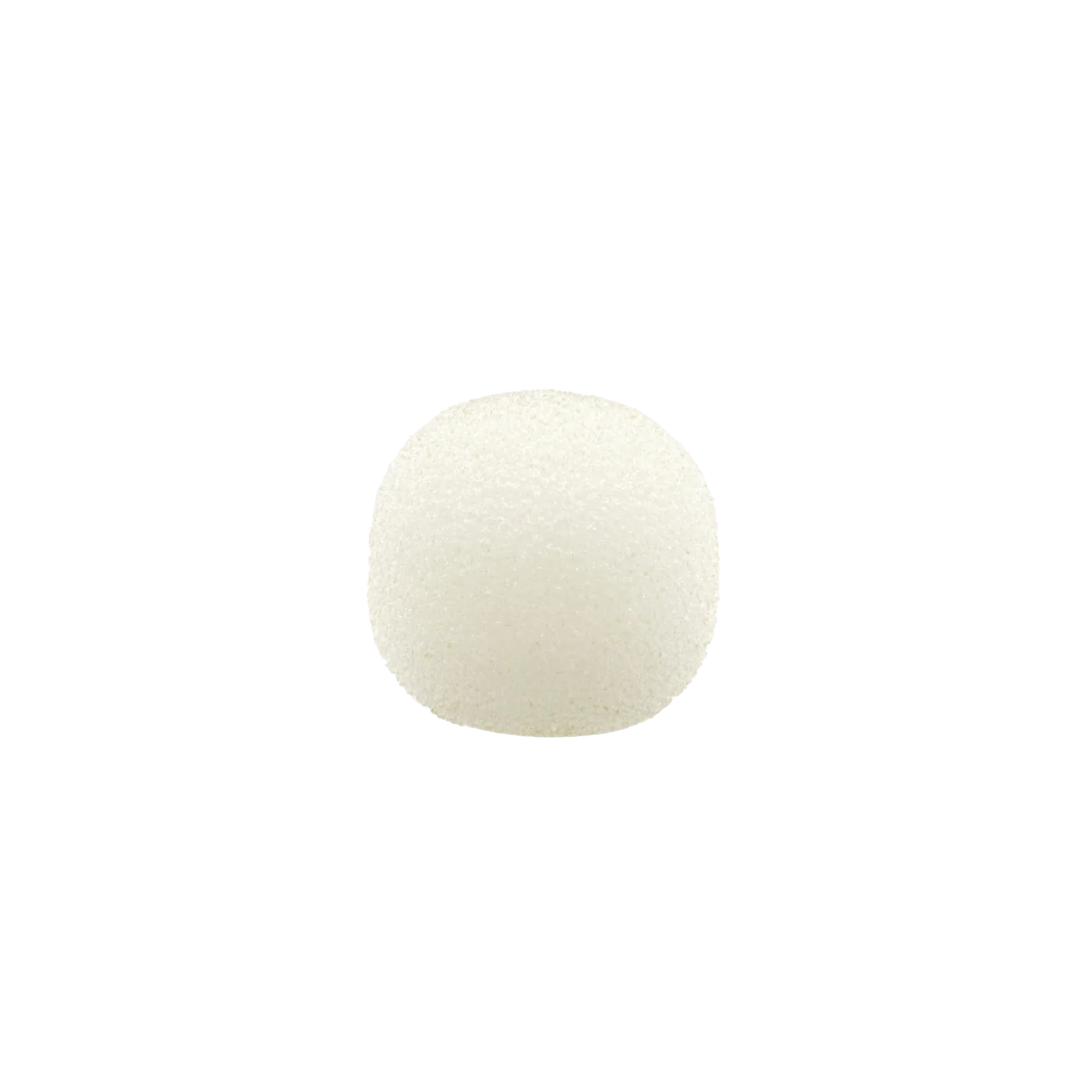 Light white foam windscreen, round and densely textured