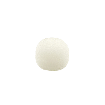 Light white foam windscreen, round and densely textured