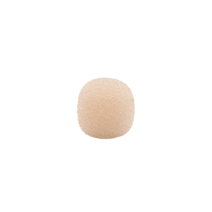 Round foam windscreen for lavalier microphones, beige (smaller)