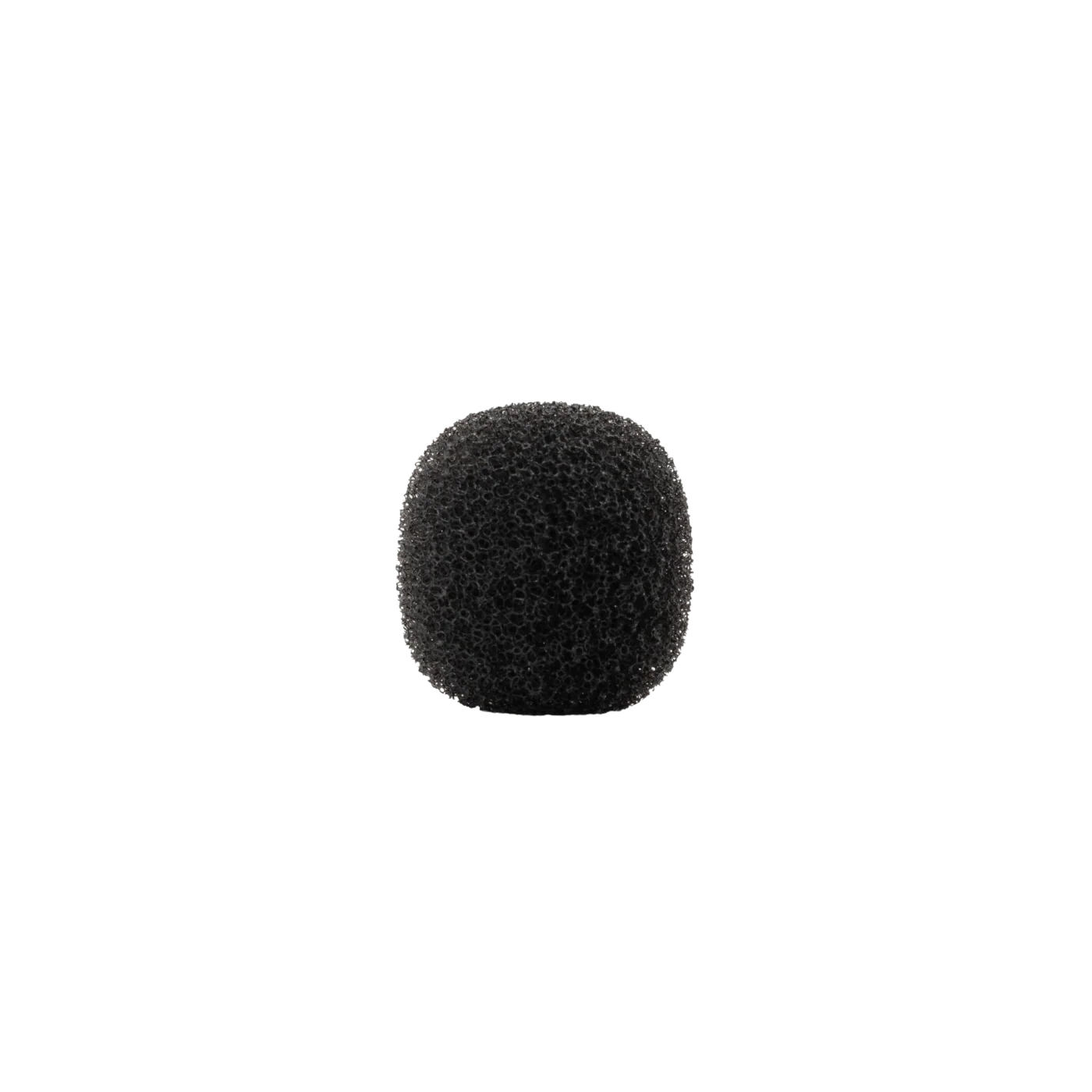 Round foam windscreen for lavalier microphones, black (small, close-up)