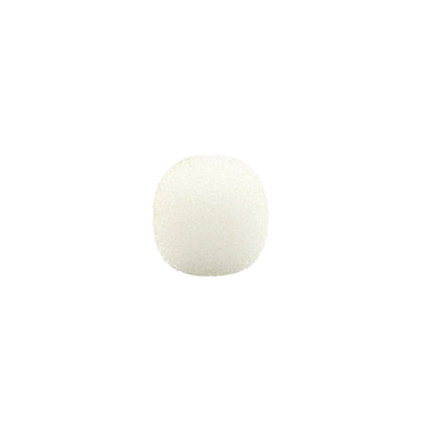 Cream-white foam windscreen disc with textured foam pores