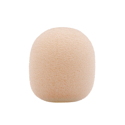 Round foam windscreen for lavalier microphones, beige (large)