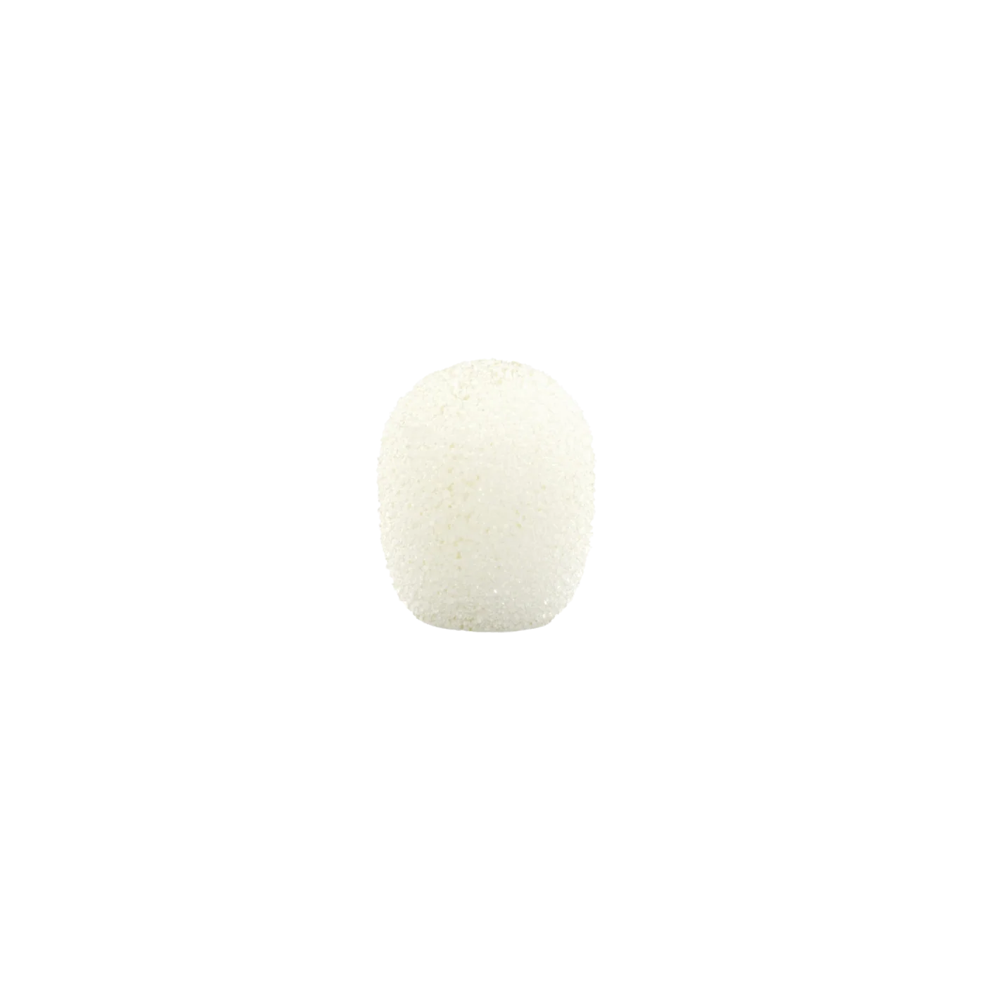 Compact cream-white foam windscreen, round with fine texture