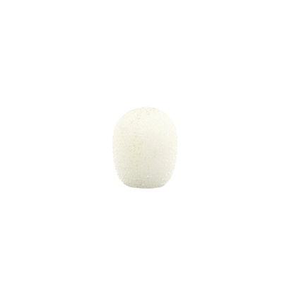 Compact cream-white foam windscreen, round with fine texture