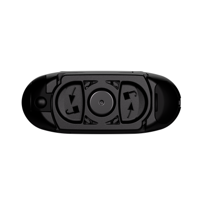 Black base control panel with arrow buttons and central circular dial