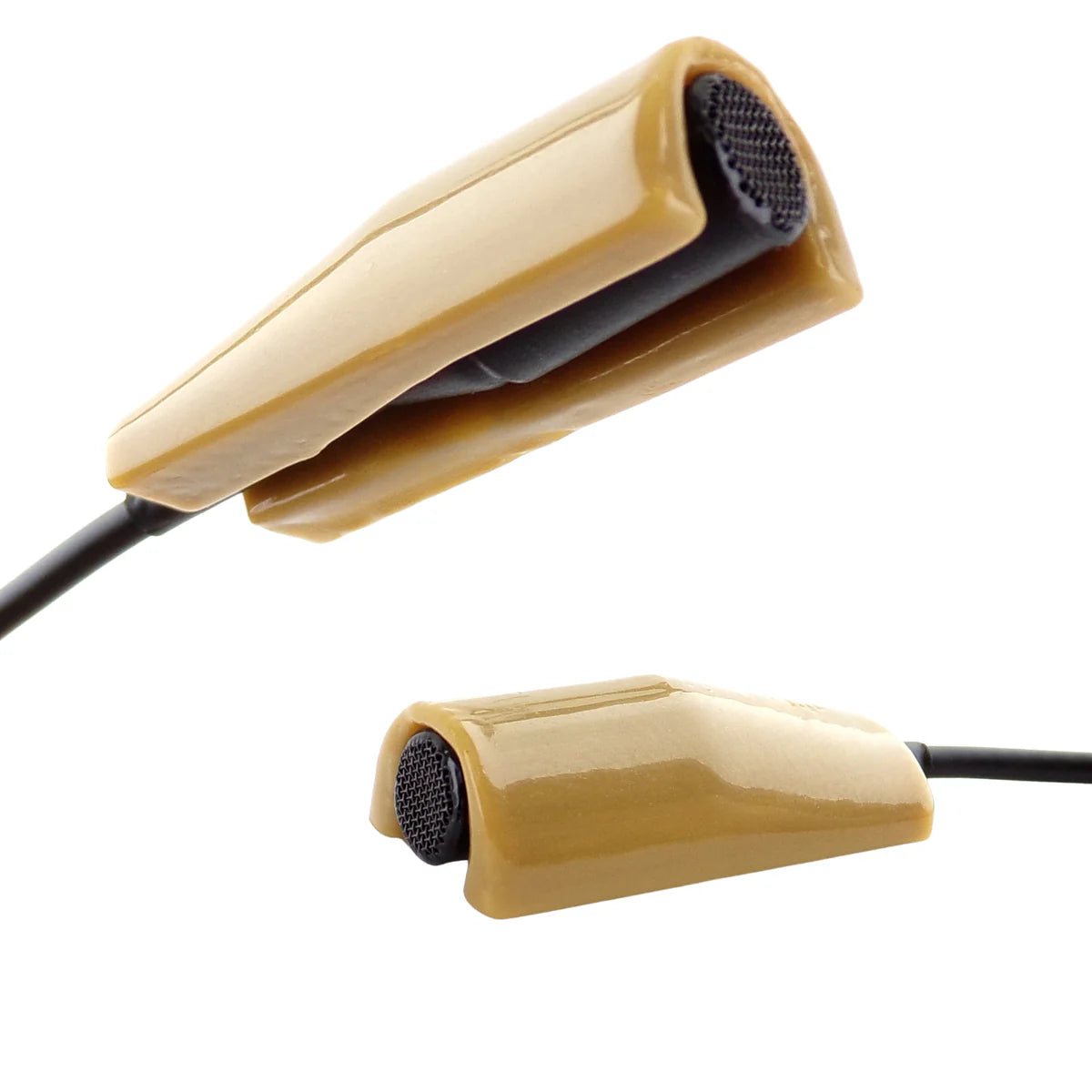 MiniMount microphone clip and foam windscreen, light beige windscreen with grille