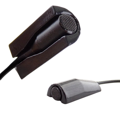 Brown lavalier microphone windscreen mount with foam cover and cable