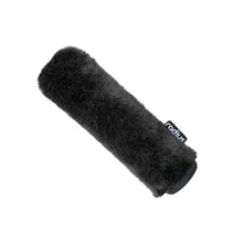 Black furry microphone windscreen foam cover