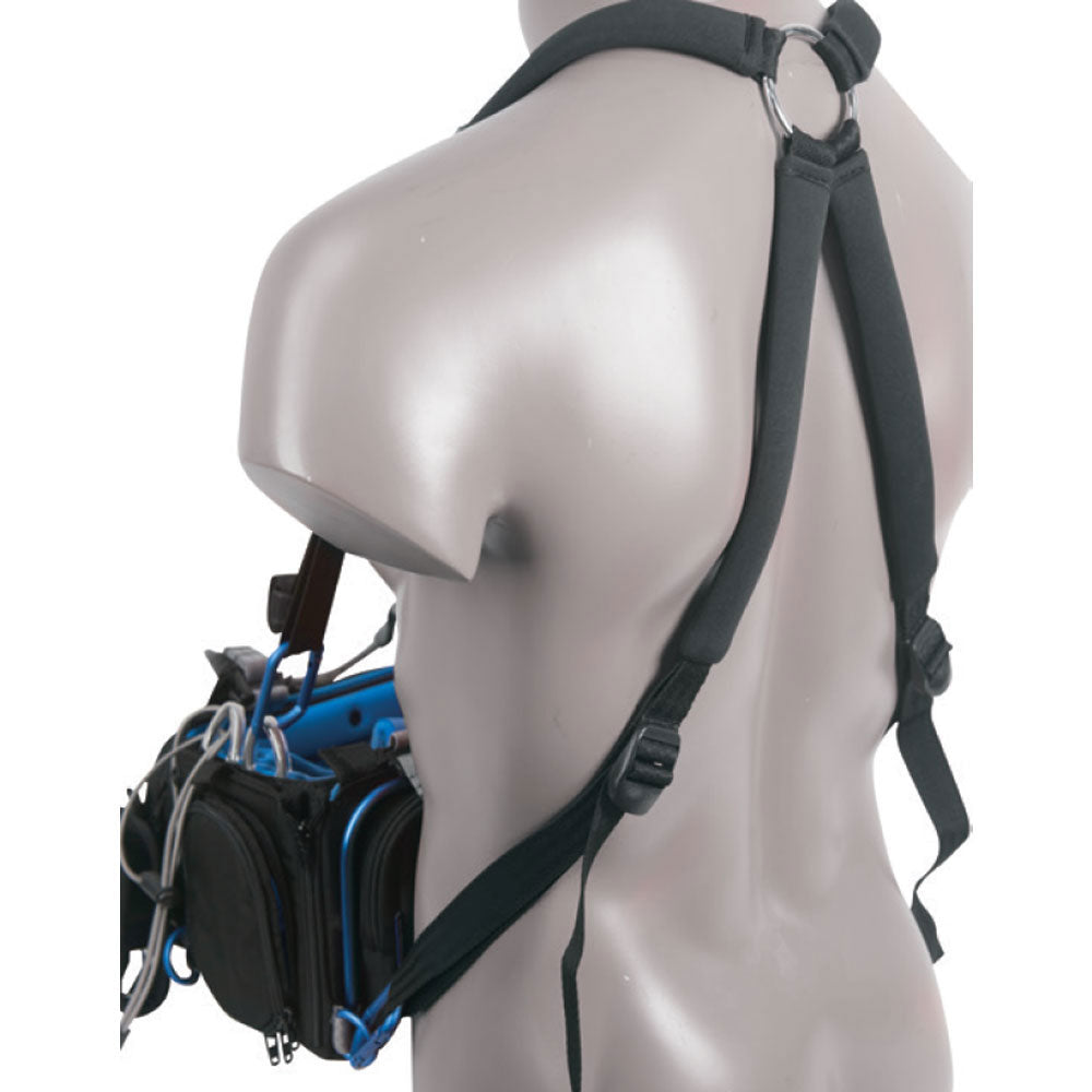 Orca OR-400 lightweight harness with black chest straps on mannequin