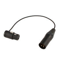 RAD 3-pin XLR audio cable, low-profile connectors, 275mm, black