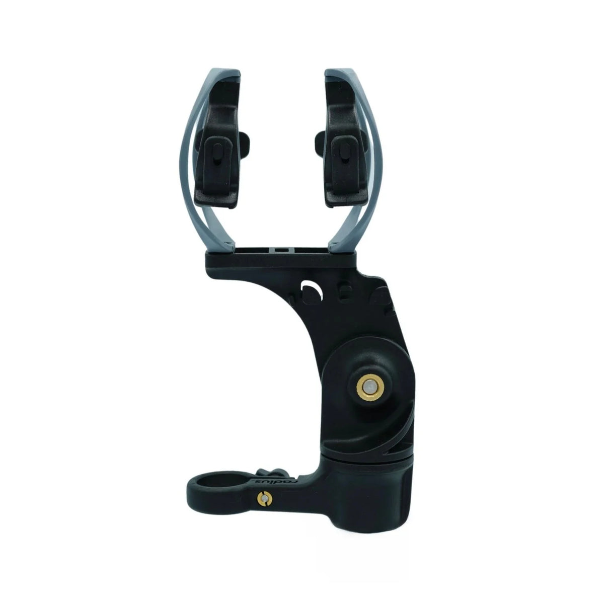 RAD-1 shock mount with dual U-mounts, dark gray and black stand