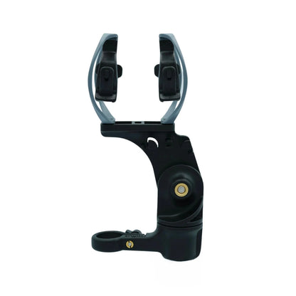 RAD-1 shock mount with dual U-mounts, dark gray and black stand