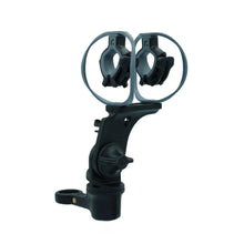 RAD-1 shock mount, angled view with dual clips and black base arm