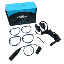 RAD-2 shock mount kit with multiple cables, shock bands, and radius box