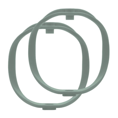 Pair of RAD-2 hoops in dark gray, two overlapping round rings with tabs