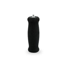 Black soft-grip extension handle with textured grip and threaded metal end