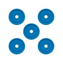 Light blue anti-friction washers, 5-pack, round with center hole
