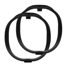 Pair of RAD-2 hoops in black, two round rings shown overlapping