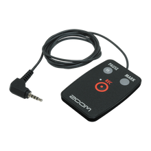 Zoom RC-2 wired remote controller with red REC button and 3.5mm audio plug cable
