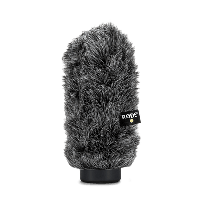 RØDE WS7 Deluxe microphone windshield, gray furry cover with black base