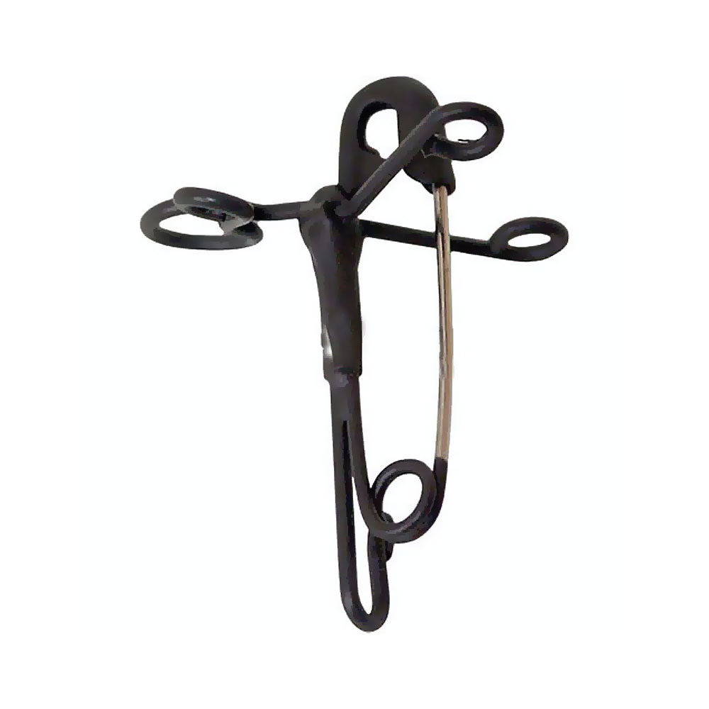 Sanken PIN-11 safety pin, black coated, with looped locking clasp