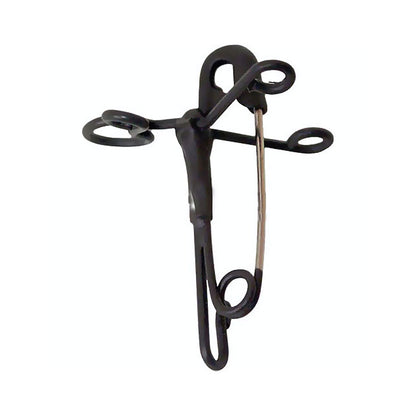 Sanken PIN-11 safety pin, black coated, with looped locking clasp