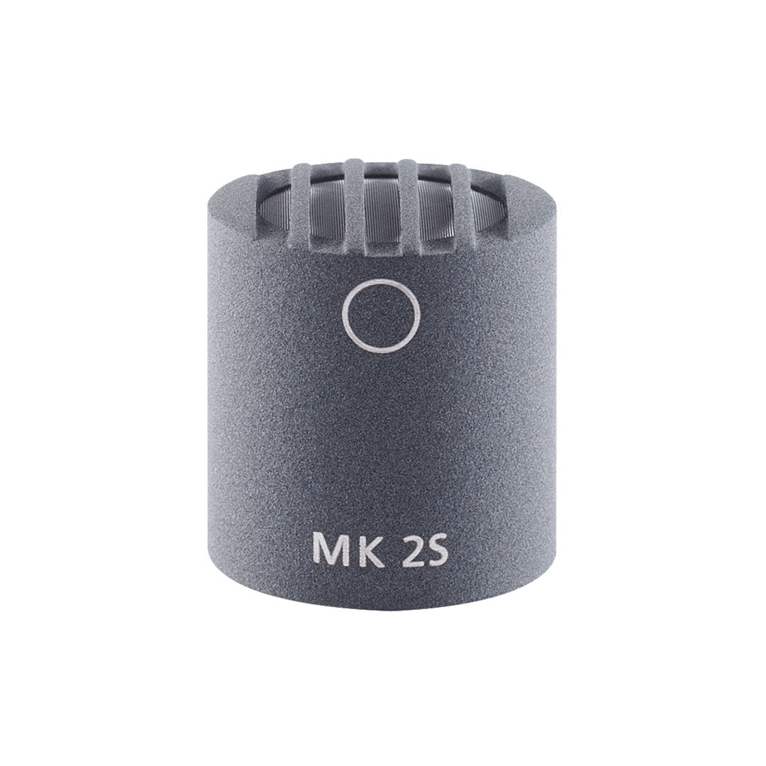 Schoeps MK 2S omnidirectional microphone capsule with gray foam body and side ring