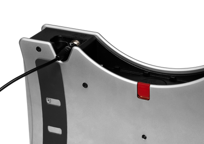 Sound Devices Scorpio side view showing cable and red release tab