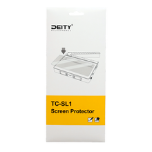DEITY TC-SL1 screen protector retail box with clear film illustration