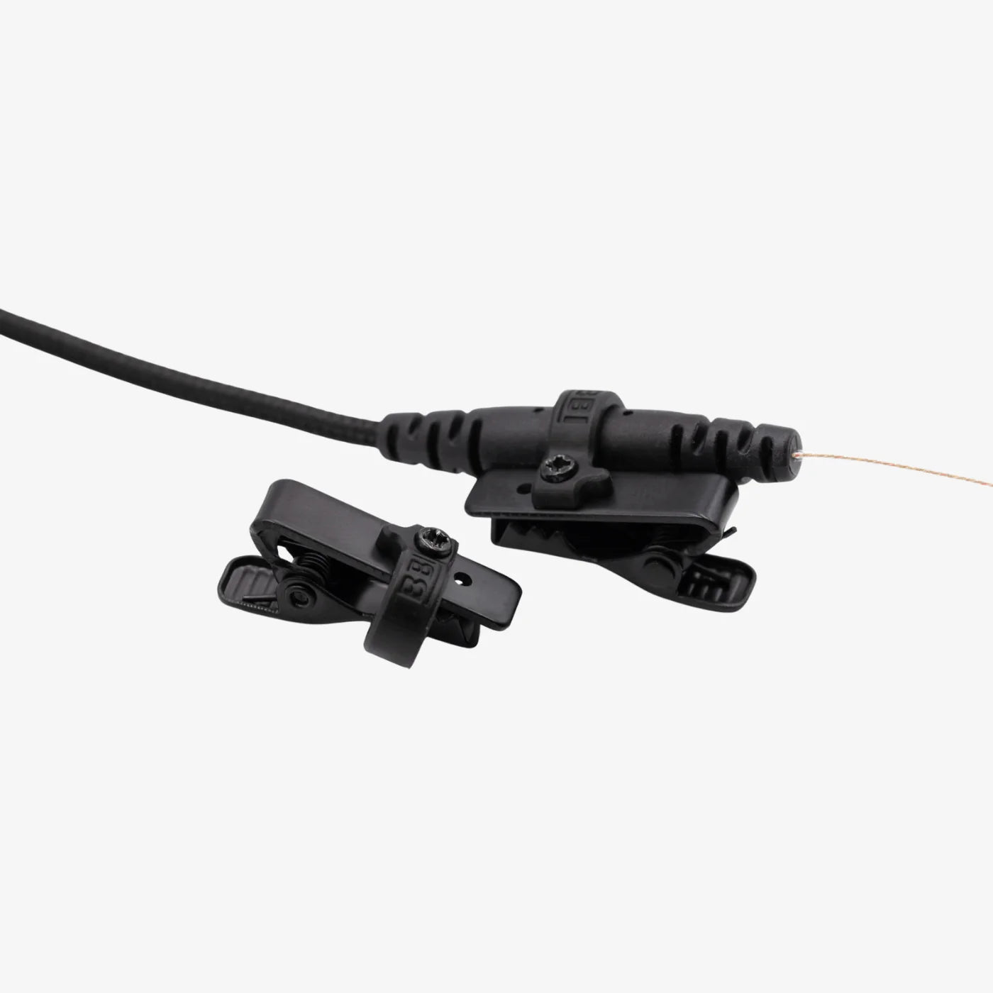 Broadcast earpiece cable with clip mount and inline control module