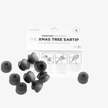10-pack Christmas tree eartips in dark silicone, small dome caps