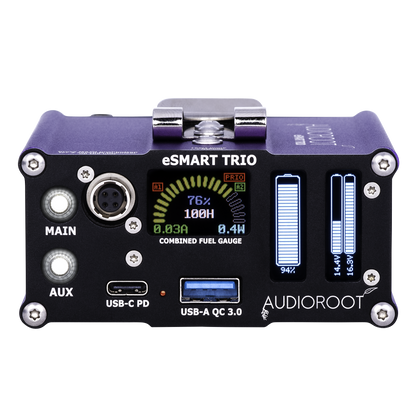 Audioroot eSMART TRIO power distributor rear and side view