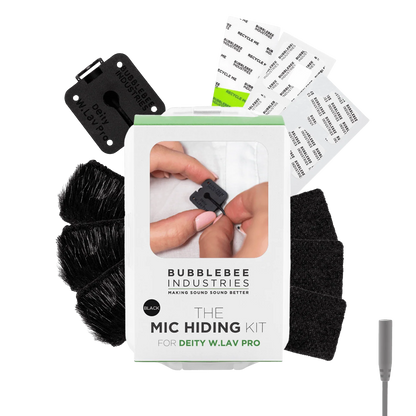 Mic Hiding Kit for Deity W.Lav Pro with black foam and a mounting clip