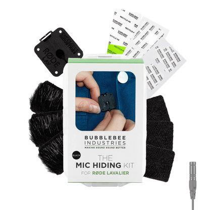 Mic hiding kit for RØDE Lavalier with clips, adhesive strips, fur and foam pieces