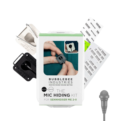Mic Hiding Kit for Sennheiser ME2-II with black foam and clip accessories
