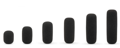 Shotgun microphone foam sleeves, dark gray/black set of 6
