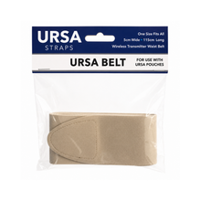 Beige URSA belt strap in retail package with “URSA BELT” header