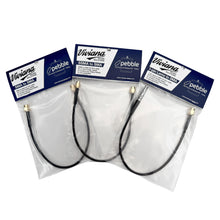 Set of black cables with gold connectors for SMA connections