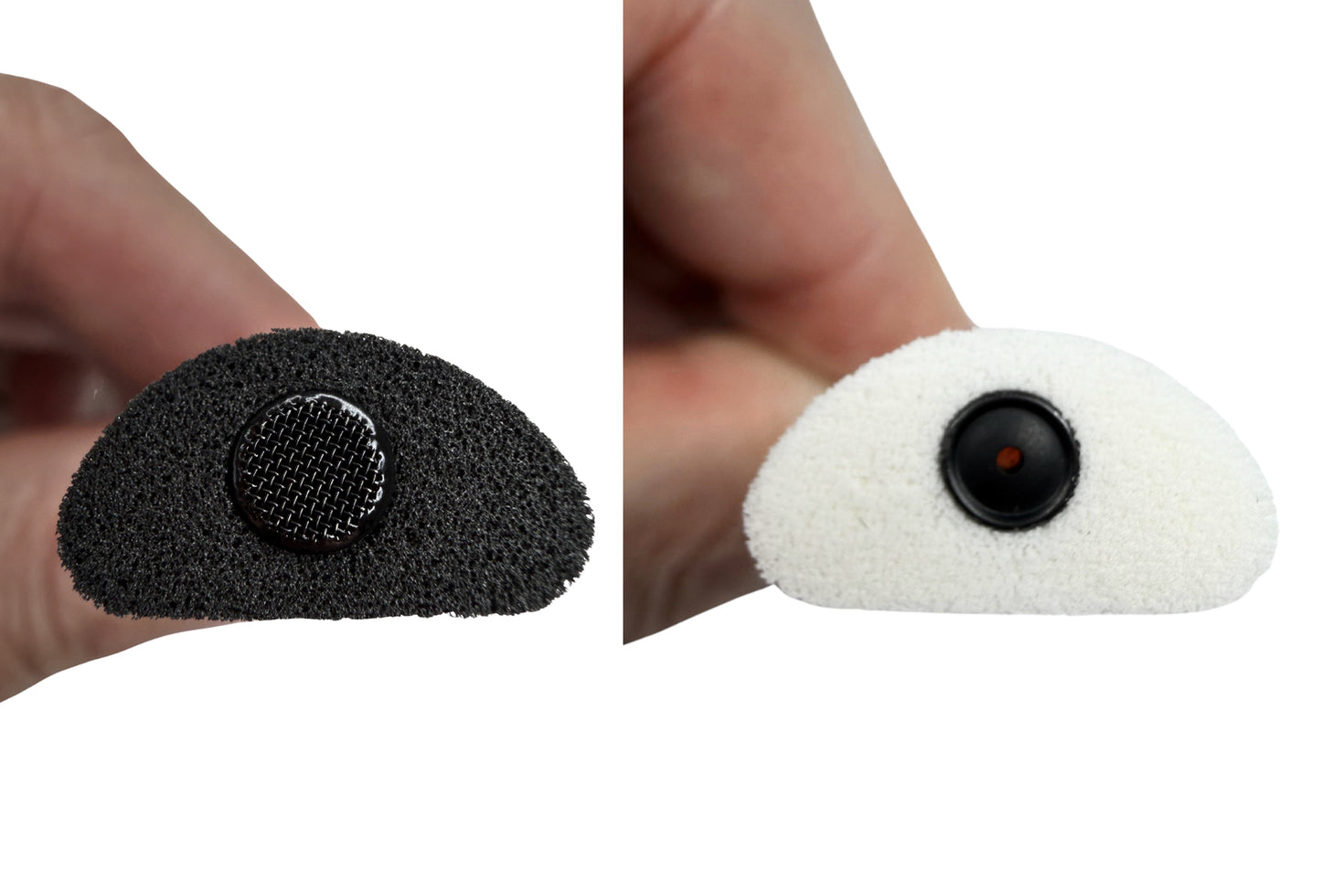 Foam for Lav PRO microphone windscreen pair: black and white textured foam
