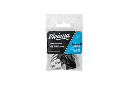 Viviana universal mounting pads, 12-pack, black foam adhesive pads in bag