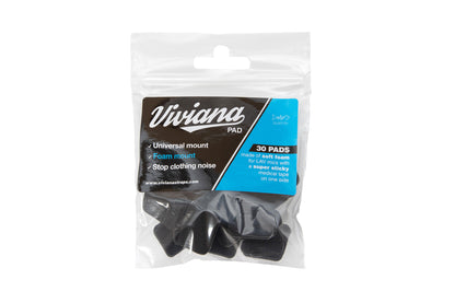 Viviana universal mounting pads, 30-pack, black foam adhesive pads in bag