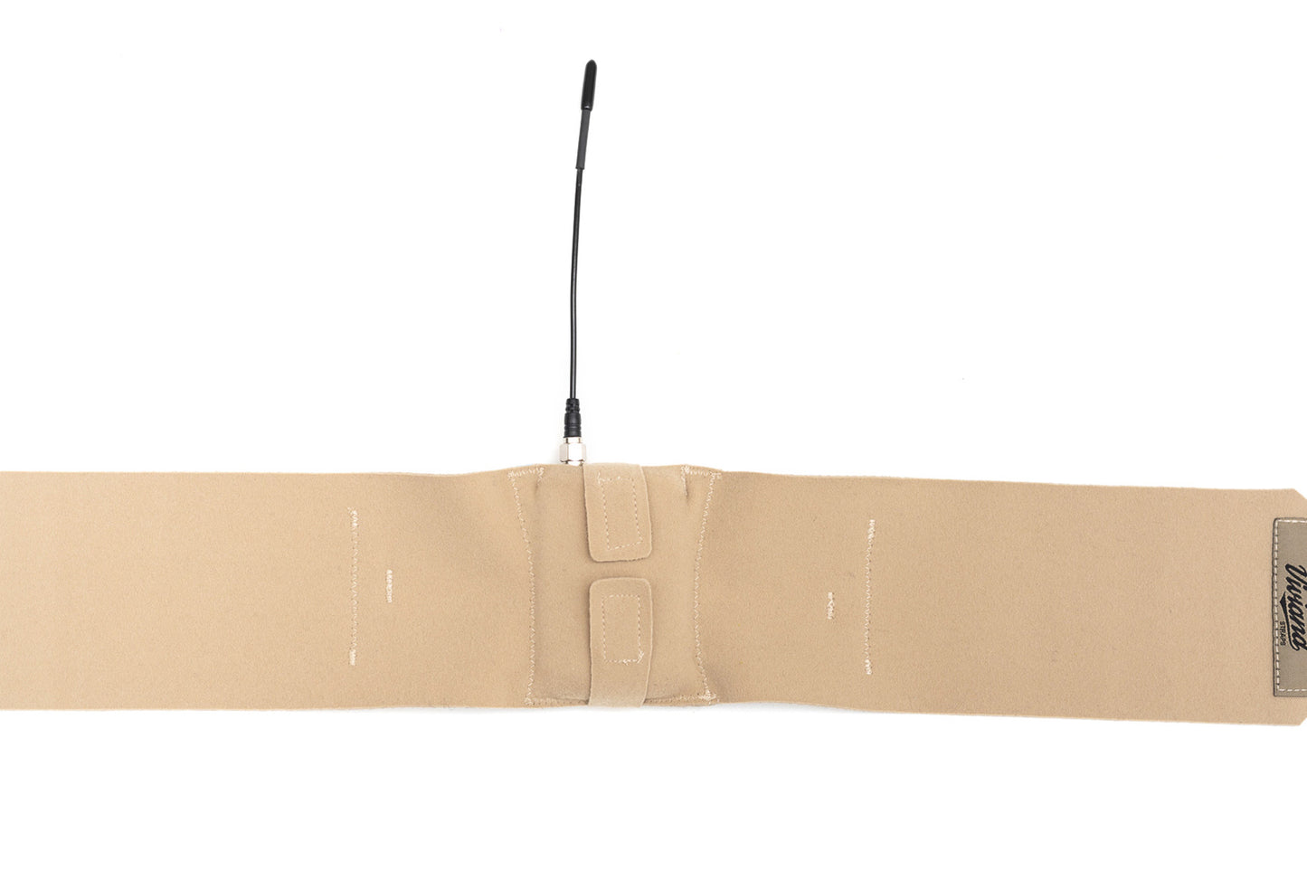 Beige extreme waist strap band close-up with center fastening and pull cord