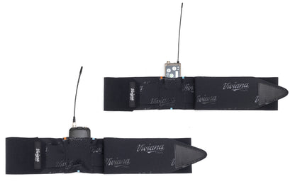Black extreme waist strap set with two pouches and adjustable hanging cords